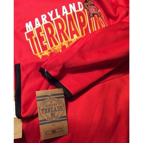 Rivalry Threads 91 NCAA Maryland Terrapins Hoodie Sweatshirt Boys Size M Red NWT - Picture 9 of 9